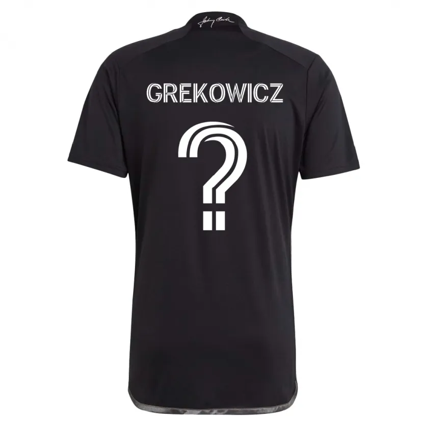 Danxen Kinder Jacob Grekowicz #0 Schwarz Auswärtstrikot Trikot 2024/25 T-Shirt Schweiz