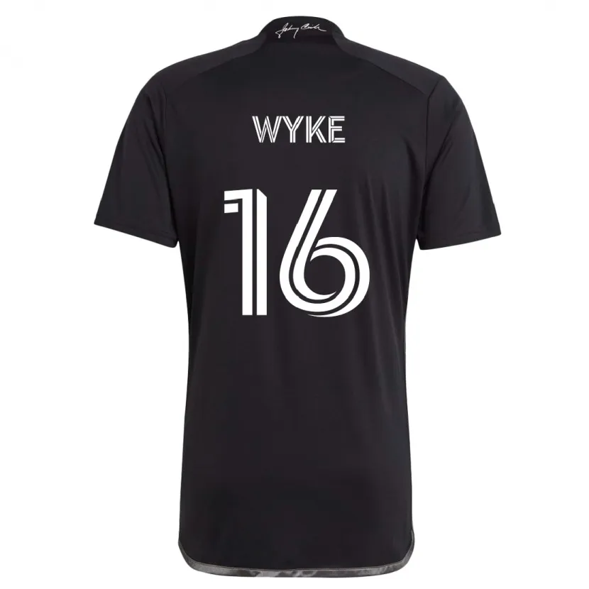 Danxen Kinder Laurence Wyke #16 Schwarz Auswärtstrikot Trikot 2024/25 T-Shirt Schweiz