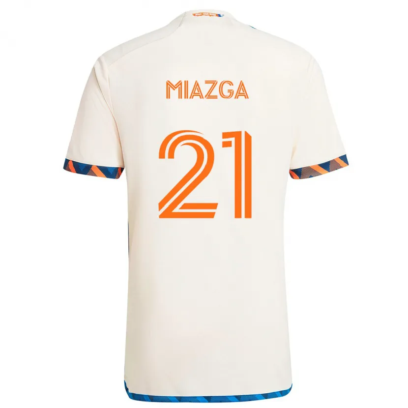 Danxen Kinder Matt Miazga #21 Weiß Orange Auswärtstrikot Trikot 2024/25 T-Shirt Schweiz