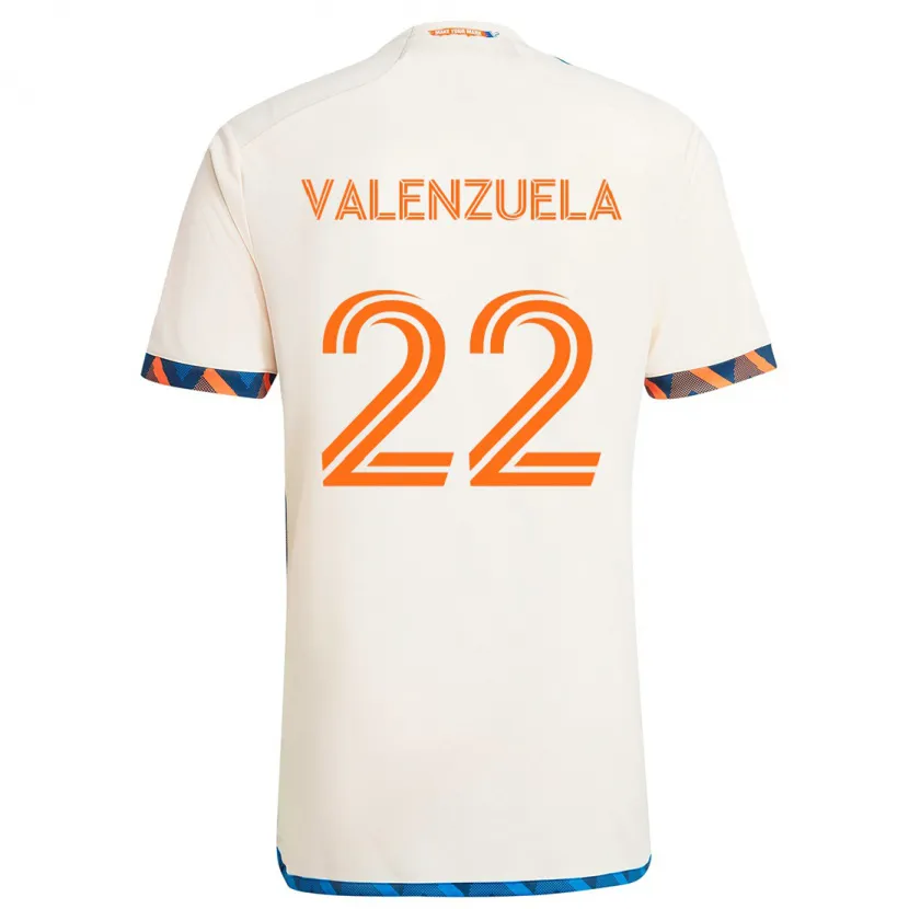 Danxen Kinder Gerardo Valenzuela #22 Weiß Orange Auswärtstrikot Trikot 2024/25 T-Shirt Schweiz