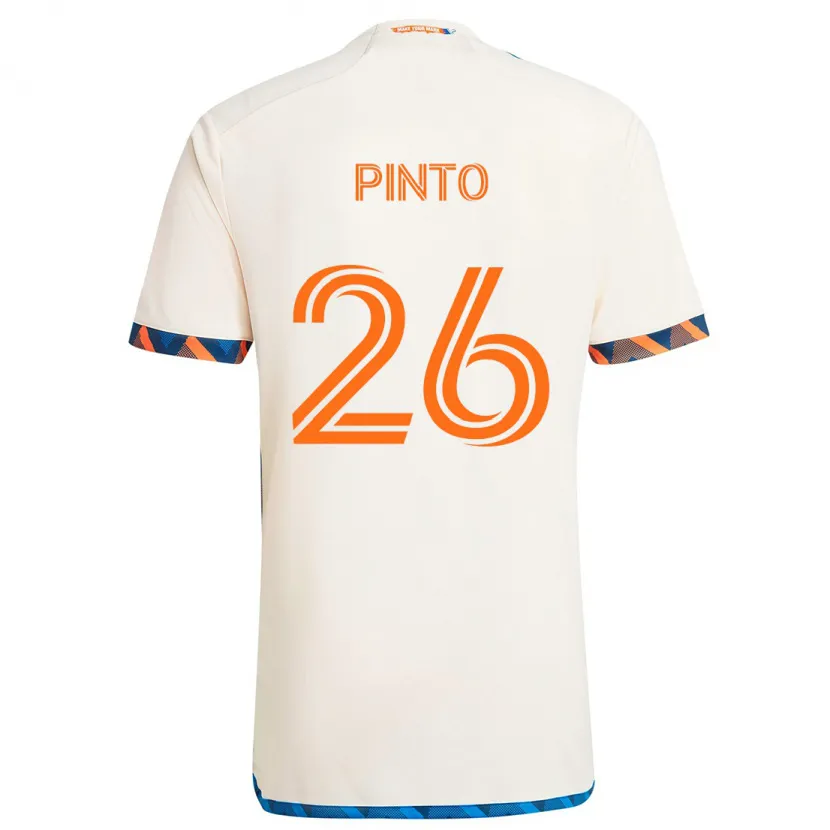 Danxen Kinder Malik Pinto #26 Weiß Orange Auswärtstrikot Trikot 2024/25 T-Shirt Schweiz