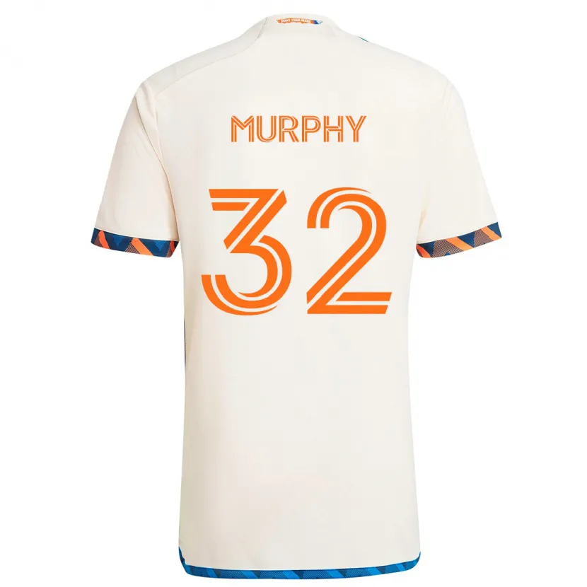 Danxen Kinder Ian Murphy #32 Weiß Orange Auswärtstrikot Trikot 2024/25 T-Shirt Schweiz