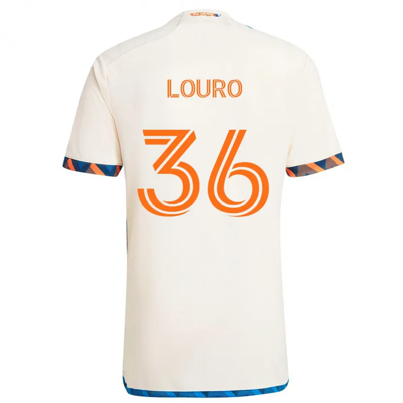 Danxen Kinder Evan Louro #36 Weiß Orange Auswärtstrikot Trikot 2024/25 T-Shirt Schweiz