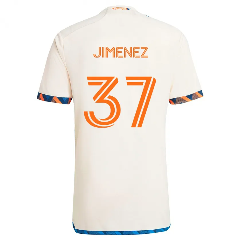 Danxen Kinder Stiven Jimenez #37 Weiß Orange Auswärtstrikot Trikot 2024/25 T-Shirt Schweiz