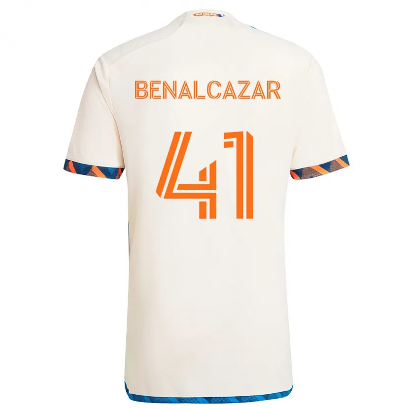 Danxen Kinder Nico Benalcázar #41 Weiß Orange Auswärtstrikot Trikot 2024/25 T-Shirt Schweiz