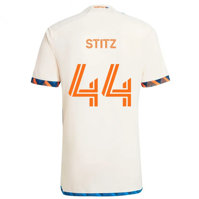 Danxen Kinder Ben Stitz #44 Weiß Orange Auswärtstrikot Trikot 2024/25 T-Shirt Schweiz