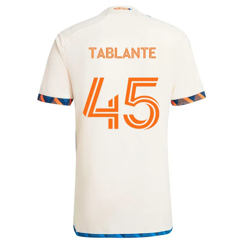 Danxen Kinder Moises Tablante #45 Weiß Orange Auswärtstrikot Trikot 2024/25 T-Shirt Schweiz