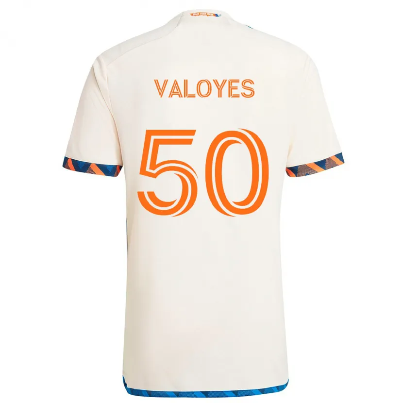 Danxen Kinder Yeiner Valoyes #50 Weiß Orange Auswärtstrikot Trikot 2024/25 T-Shirt Schweiz