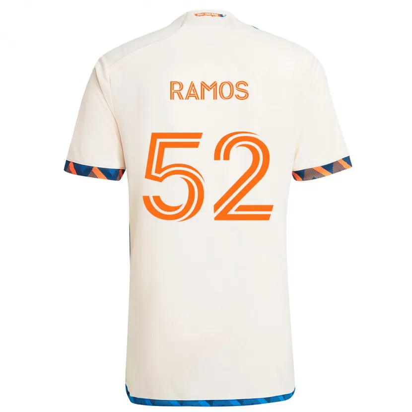 Danxen Kinder Yair Ramos #52 Weiß Orange Auswärtstrikot Trikot 2024/25 T-Shirt Schweiz