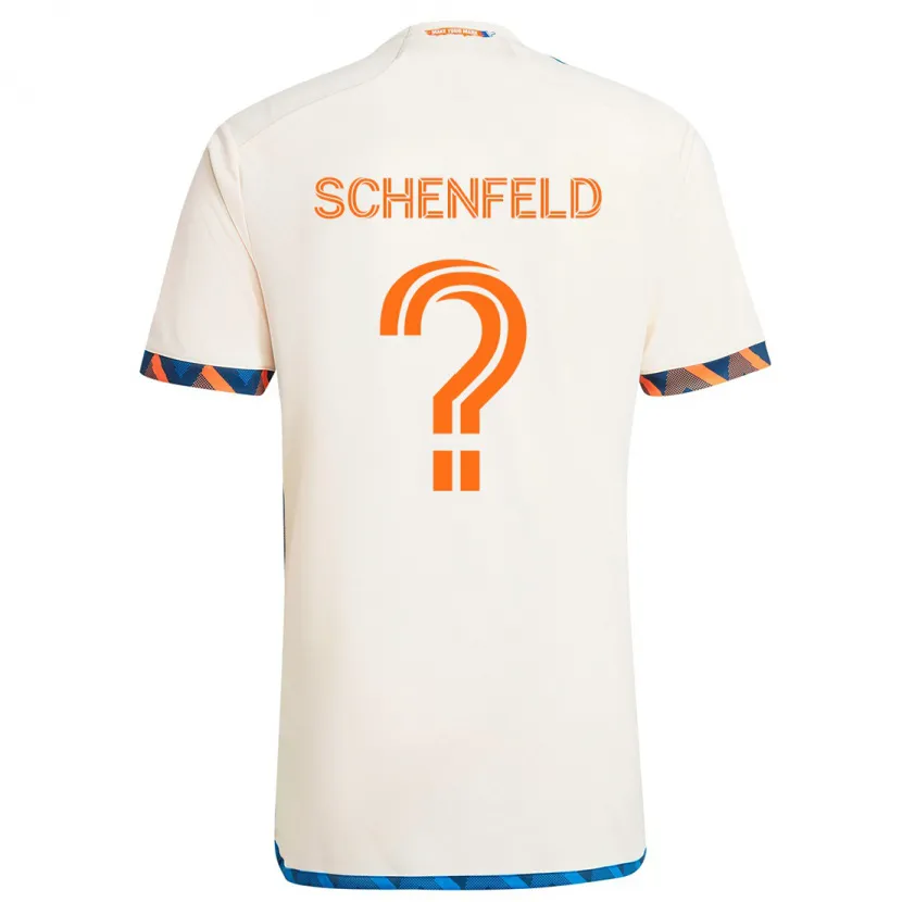 Danxen Kinder Matthew Schenfeld #0 Weiß Orange Auswärtstrikot Trikot 2024/25 T-Shirt Schweiz