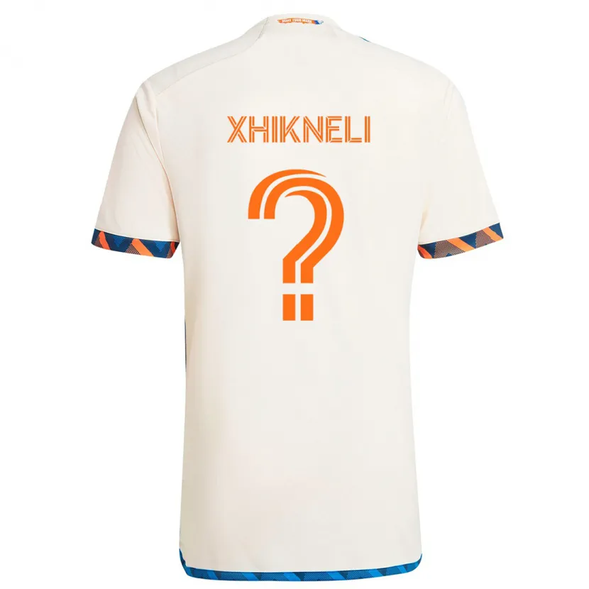 Danxen Kinder Diego Xhikneli #0 Weiß Orange Auswärtstrikot Trikot 2024/25 T-Shirt Schweiz