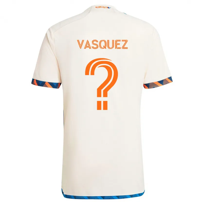 Danxen Kinder Bryan Vásquez #0 Weiß Orange Auswärtstrikot Trikot 2024/25 T-Shirt Schweiz