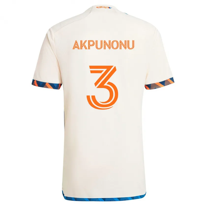 Danxen Kinder Joey Akpunonu #3 Weiß Orange Auswärtstrikot Trikot 2024/25 T-Shirt Schweiz