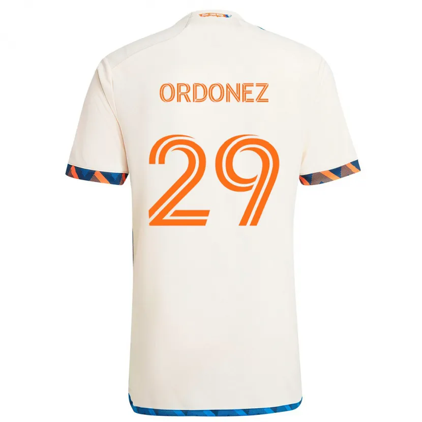 Danxen Kinder Arquímides Ordóñez #29 Weiß Orange Auswärtstrikot Trikot 2024/25 T-Shirt Schweiz