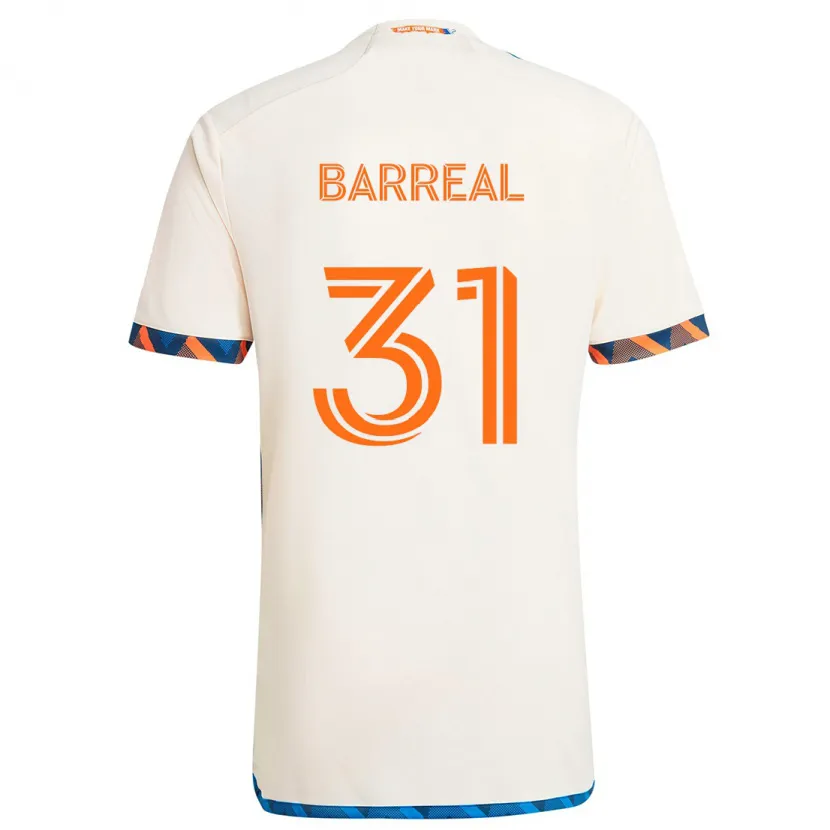 Danxen Kinder Álvaro Barreal #31 Weiß Orange Auswärtstrikot Trikot 2024/25 T-Shirt Schweiz