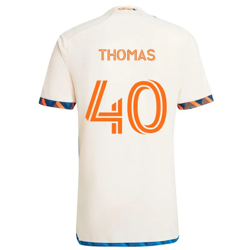 Danxen Kinder Kai Thomas #40 Weiß Orange Auswärtstrikot Trikot 2024/25 T-Shirt Schweiz