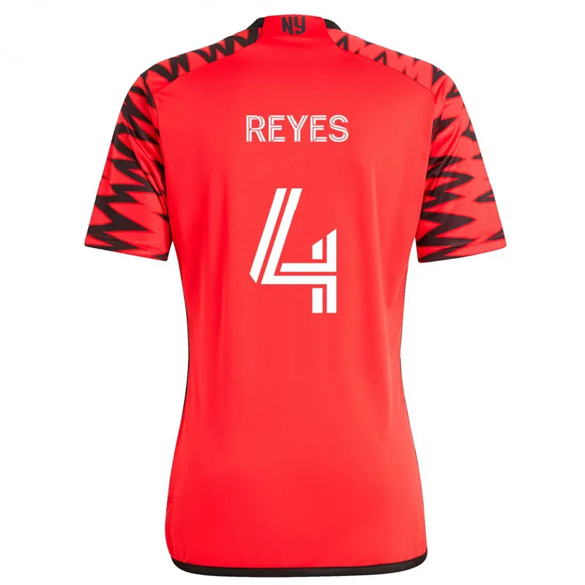 Danxen Kinder Andrés Reyes #4 Rot Schwarz Weiß Auswärtstrikot Trikot 2024/25 T-Shirt Schweiz