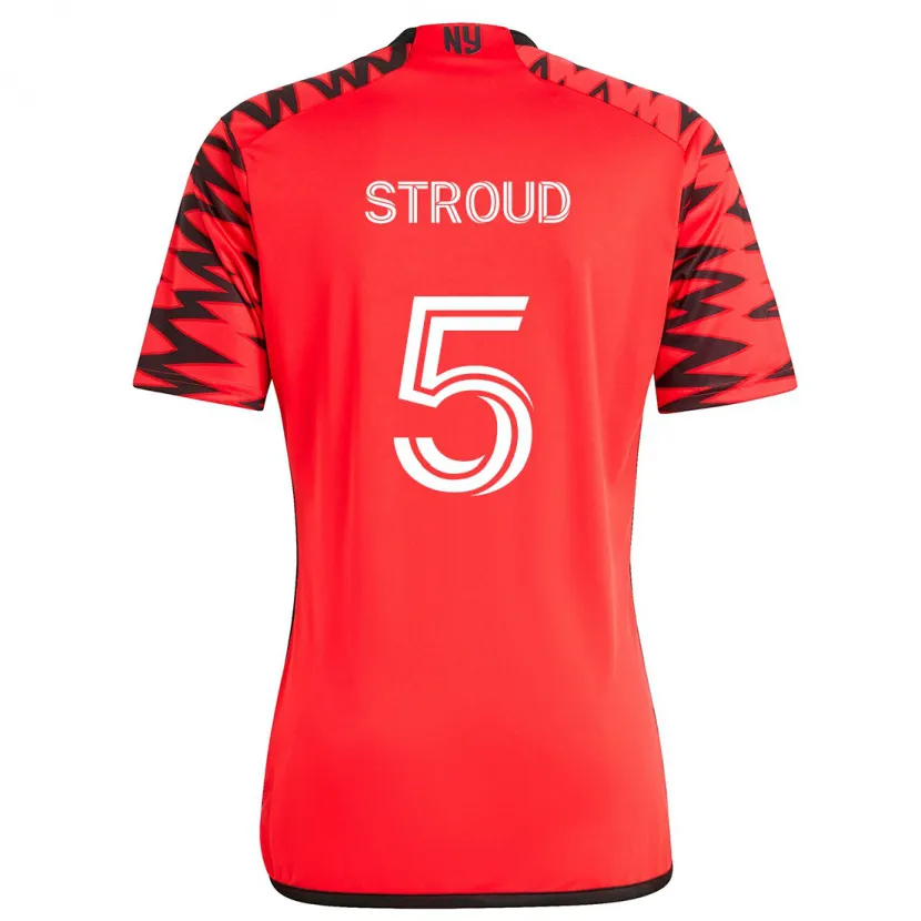 Danxen Kinder Peter Stroud #5 Rot Schwarz Weiß Auswärtstrikot Trikot 2024/25 T-Shirt Schweiz