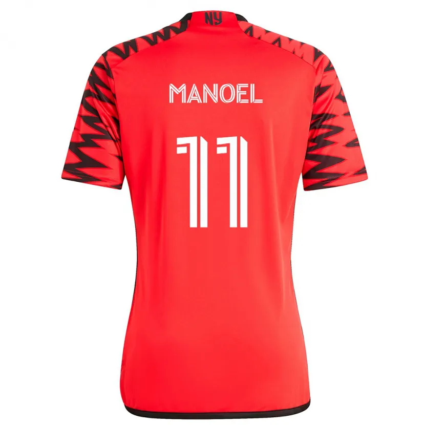 Danxen Kinder Elias Manoel #11 Rot Schwarz Weiß Auswärtstrikot Trikot 2024/25 T-Shirt Schweiz