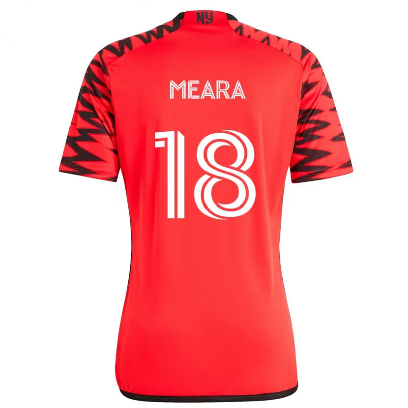 Danxen Kinder Ryan Meara #18 Rot Schwarz Weiß Auswärtstrikot Trikot 2024/25 T-Shirt Schweiz