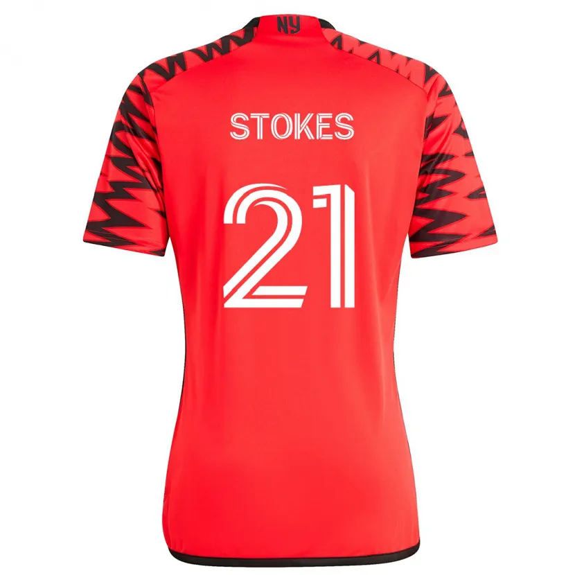 Danxen Kinder Aidan Stokes #21 Rot Schwarz Weiß Auswärtstrikot Trikot 2024/25 T-Shirt Schweiz