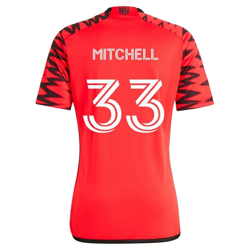 Danxen Kinder Roald Mitchell #33 Rot Schwarz Weiß Auswärtstrikot Trikot 2024/25 T-Shirt Schweiz