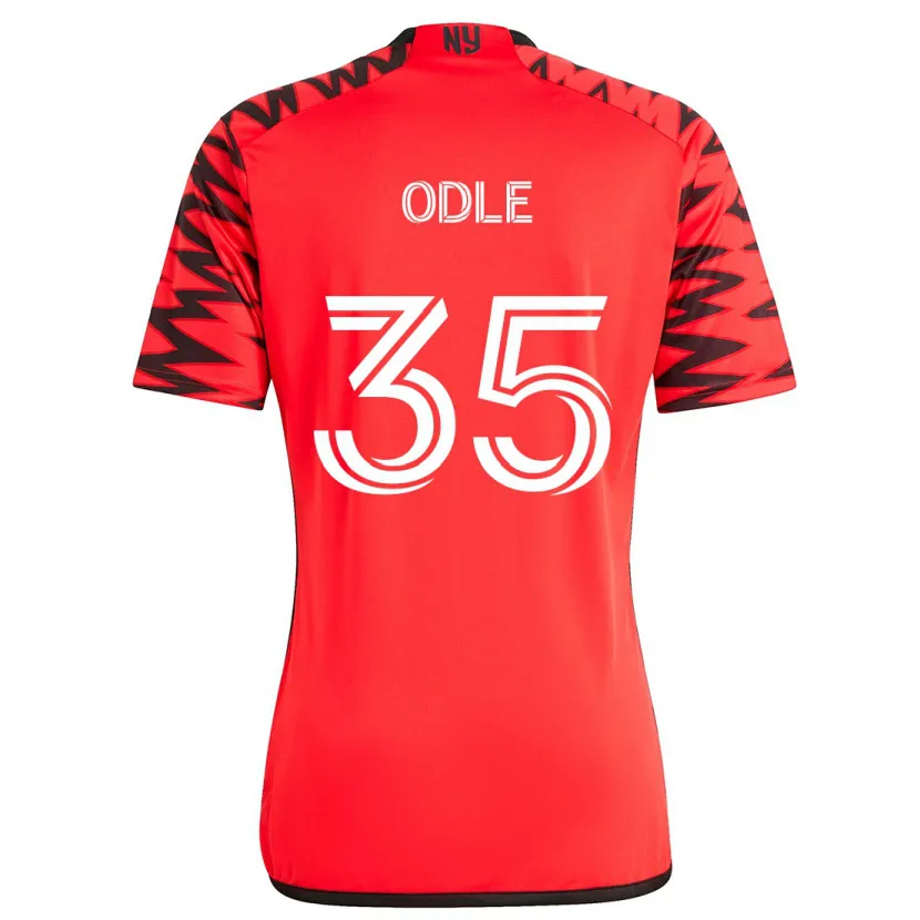 Danxen Kinder Dallas Odle #35 Rot Schwarz Weiß Auswärtstrikot Trikot 2024/25 T-Shirt Schweiz