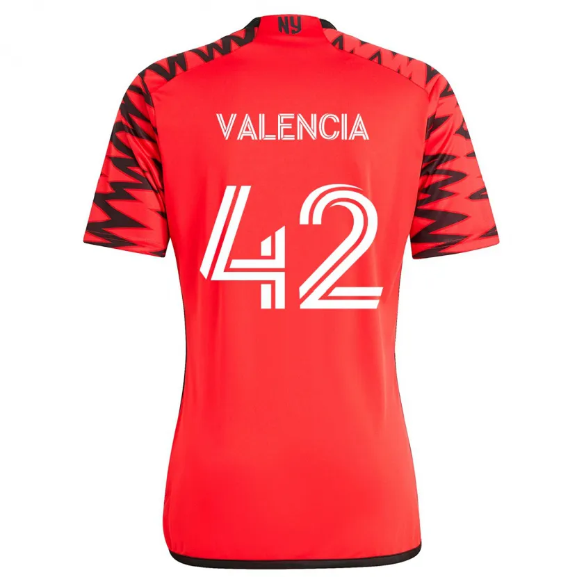 Danxen Kinder Omar Valencia #42 Rot Schwarz Weiß Auswärtstrikot Trikot 2024/25 T-Shirt Schweiz