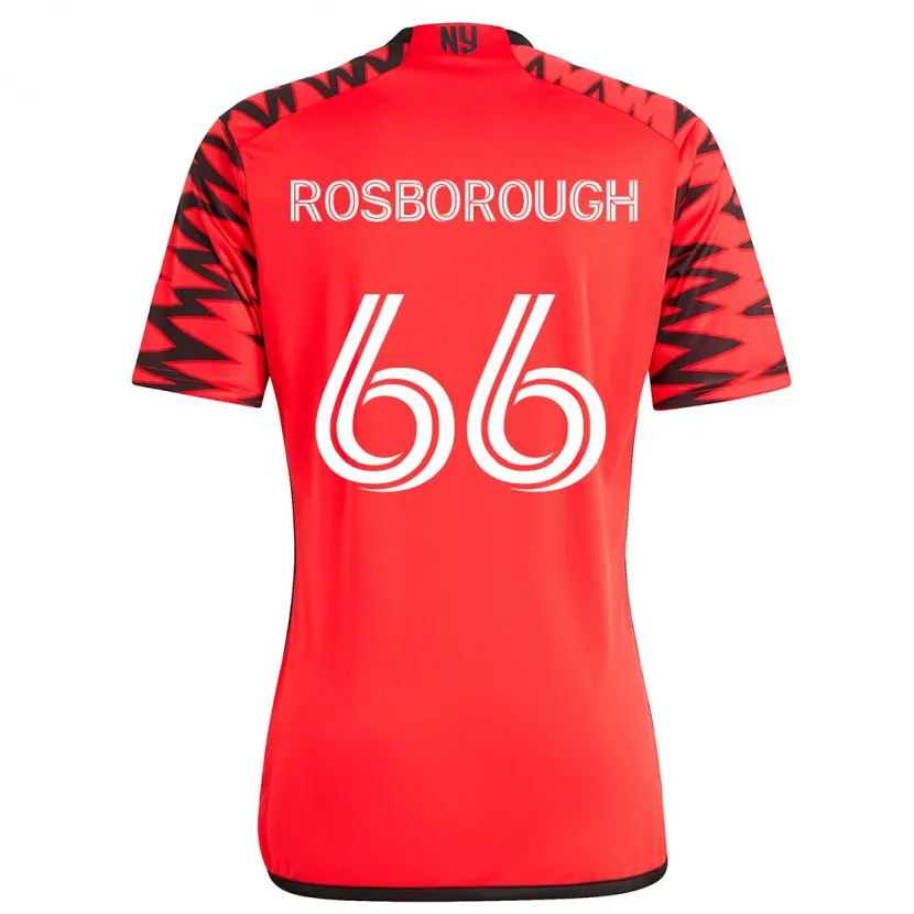 Danxen Kinder Tanner Rosborough #66 Rot Schwarz Weiß Auswärtstrikot Trikot 2024/25 T-Shirt Schweiz