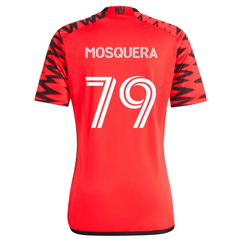 Danxen Kinder Rafael Mosquera #79 Rot Schwarz Weiß Auswärtstrikot Trikot 2024/25 T-Shirt Schweiz