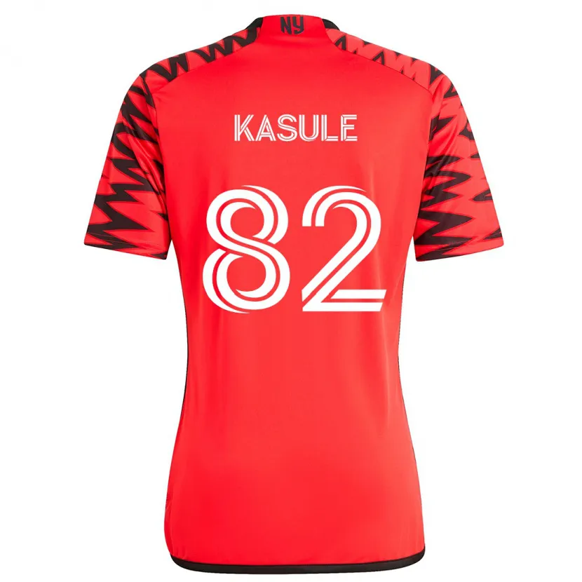 Danxen Kinder Ibrahim Kasule #82 Rot Schwarz Weiß Auswärtstrikot Trikot 2024/25 T-Shirt Schweiz