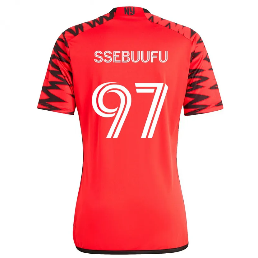 Danxen Kinder Frank Ssebuufu #97 Rot Schwarz Weiß Auswärtstrikot Trikot 2024/25 T-Shirt Schweiz