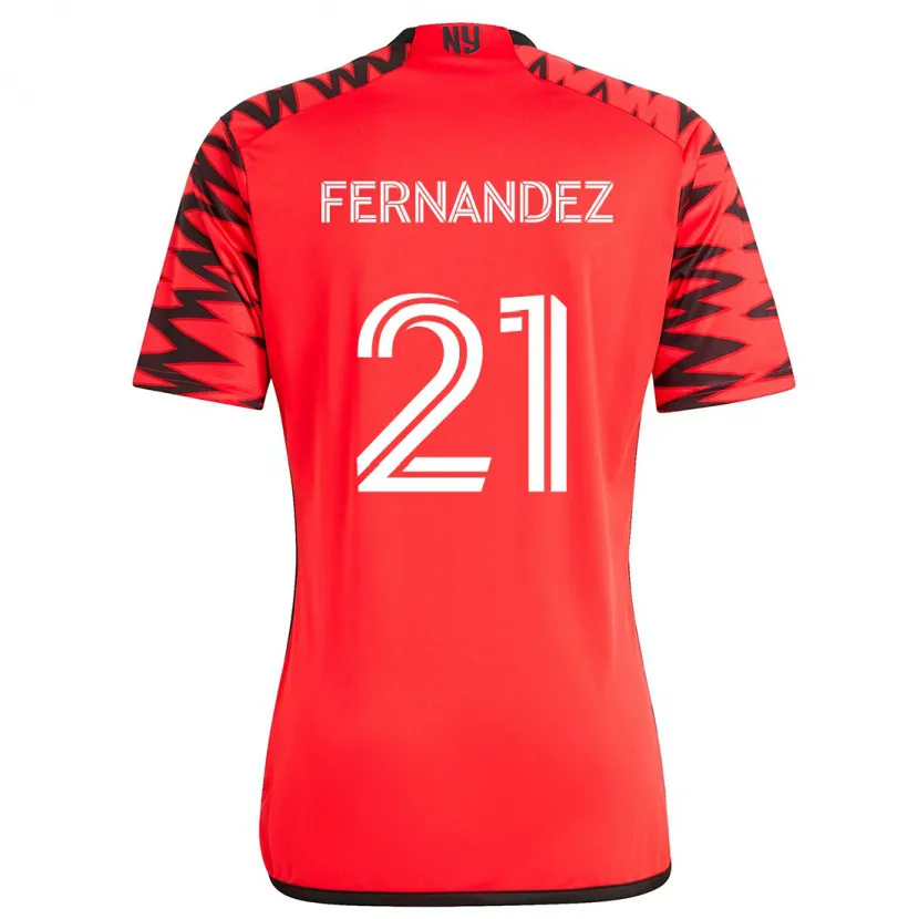 Danxen Kinder Omir Fernandez #21 Rot Schwarz Weiß Auswärtstrikot Trikot 2024/25 T-Shirt Schweiz