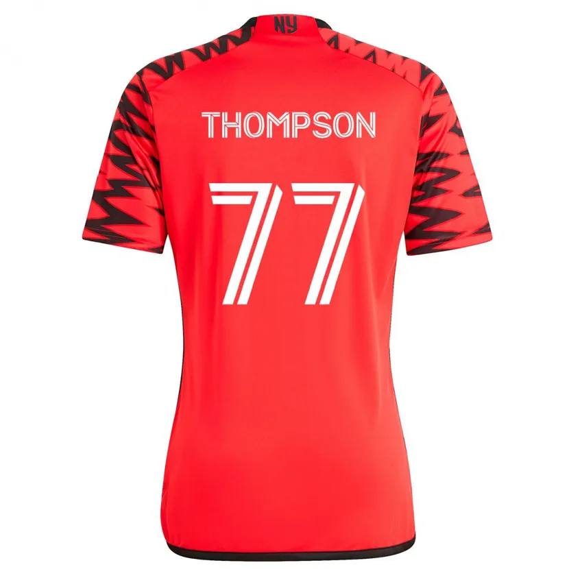 Danxen Kinder Amos Shapiro-Thompson #77 Rot Schwarz Weiß Auswärtstrikot Trikot 2024/25 T-Shirt Schweiz