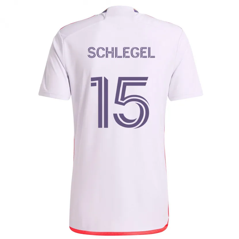 Danxen Kinder Rodrigo Schlegel #15 Weiß Rot Lila Auswärtstrikot Trikot 2024/25 T-Shirt Schweiz