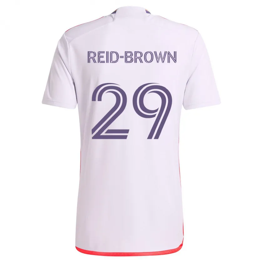 Danxen Kinder Tahir Reid-Brown #29 Weiß Rot Lila Auswärtstrikot Trikot 2024/25 T-Shirt Schweiz