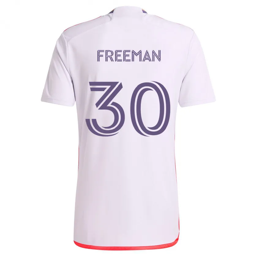 Danxen Kinder Alex Freeman #30 Weiß Rot Lila Auswärtstrikot Trikot 2024/25 T-Shirt Schweiz