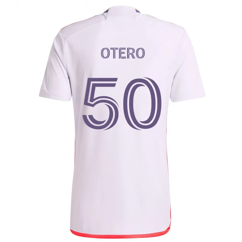 Danxen Kinder Javier Otero #50 Weiß Rot Lila Auswärtstrikot Trikot 2024/25 T-Shirt Schweiz