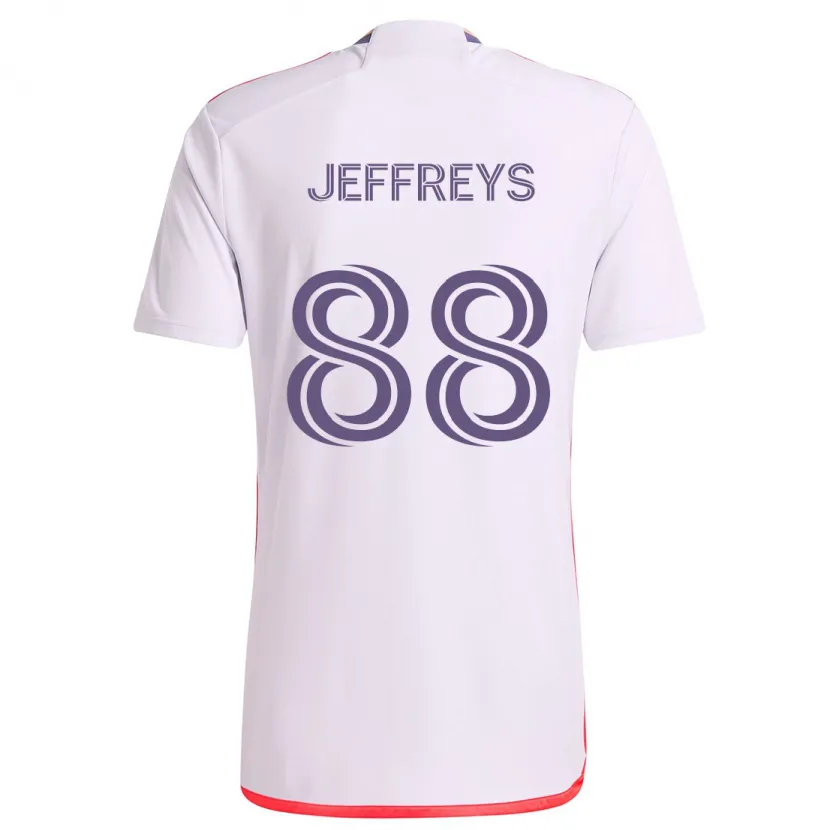 Danxen Kinder Tj Jeffreys #88 Weiß Rot Lila Auswärtstrikot Trikot 2024/25 T-Shirt Schweiz