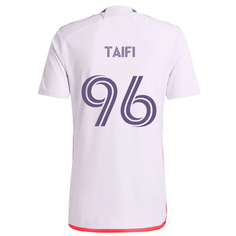 Danxen Kinder Zakaria Taifi #96 Weiß Rot Lila Auswärtstrikot Trikot 2024/25 T-Shirt Schweiz