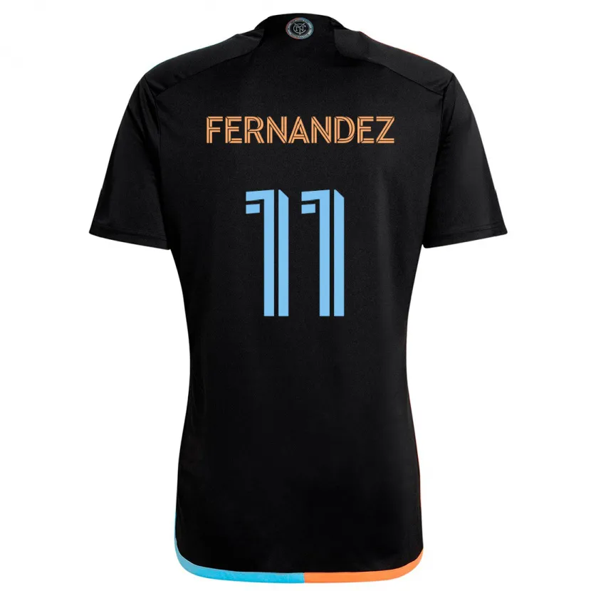 Danxen Kinder Julián Fernández #11 Schwarz Orange Blau Auswärtstrikot Trikot 2024/25 T-Shirt Schweiz