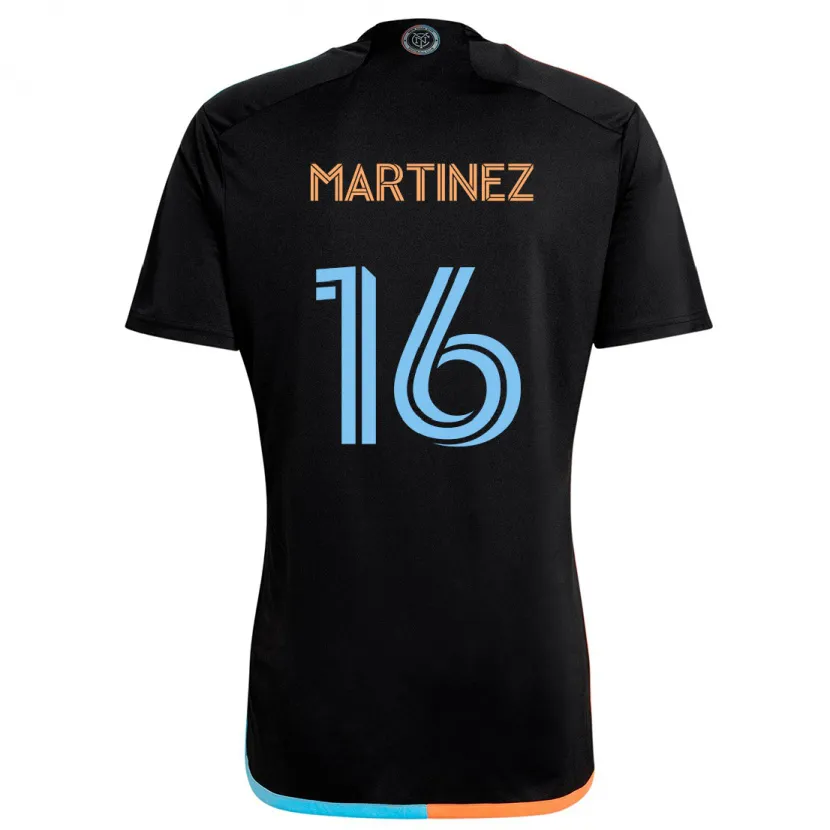 Danxen Kinder Alonso Martínez #16 Schwarz Orange Blau Auswärtstrikot Trikot 2024/25 T-Shirt Schweiz