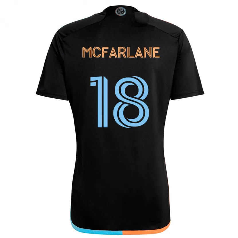 Danxen Kinder Christian Mcfarlane #18 Schwarz Orange Blau Auswärtstrikot Trikot 2024/25 T-Shirt Schweiz