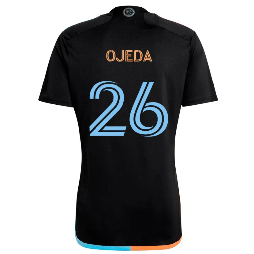 Danxen Kinder Agustín Ojeda #26 Schwarz Orange Blau Auswärtstrikot Trikot 2024/25 T-Shirt Schweiz