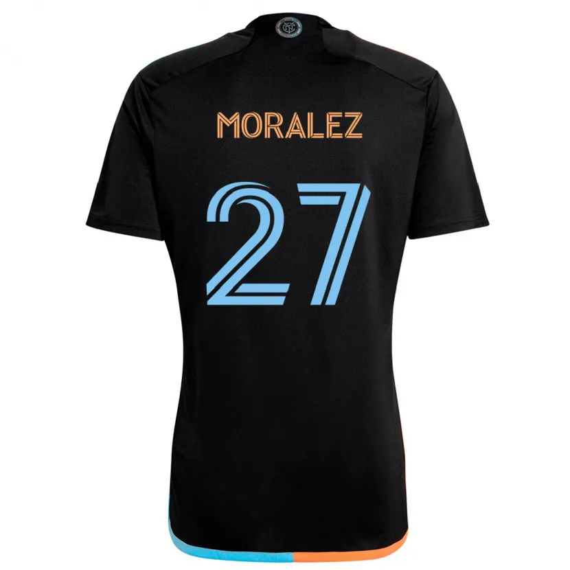 Danxen Kinder Maxi Moralez #27 Schwarz Orange Blau Auswärtstrikot Trikot 2024/25 T-Shirt Schweiz