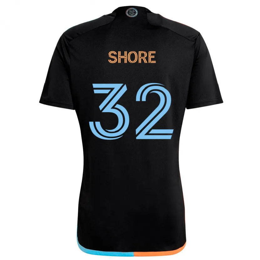 Danxen Kinder Jonathan Shore #32 Schwarz Orange Blau Auswärtstrikot Trikot 2024/25 T-Shirt Schweiz