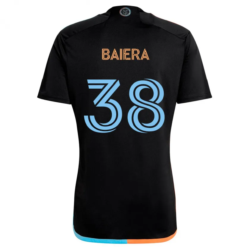 Danxen Kinder Drew Baiera #38 Schwarz Orange Blau Auswärtstrikot Trikot 2024/25 T-Shirt Schweiz