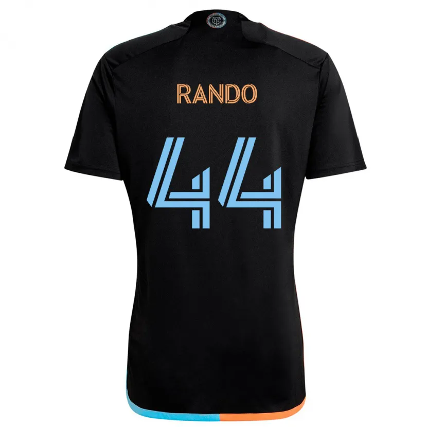 Danxen Kinder Alex Rando #44 Schwarz Orange Blau Auswärtstrikot Trikot 2024/25 T-Shirt Schweiz