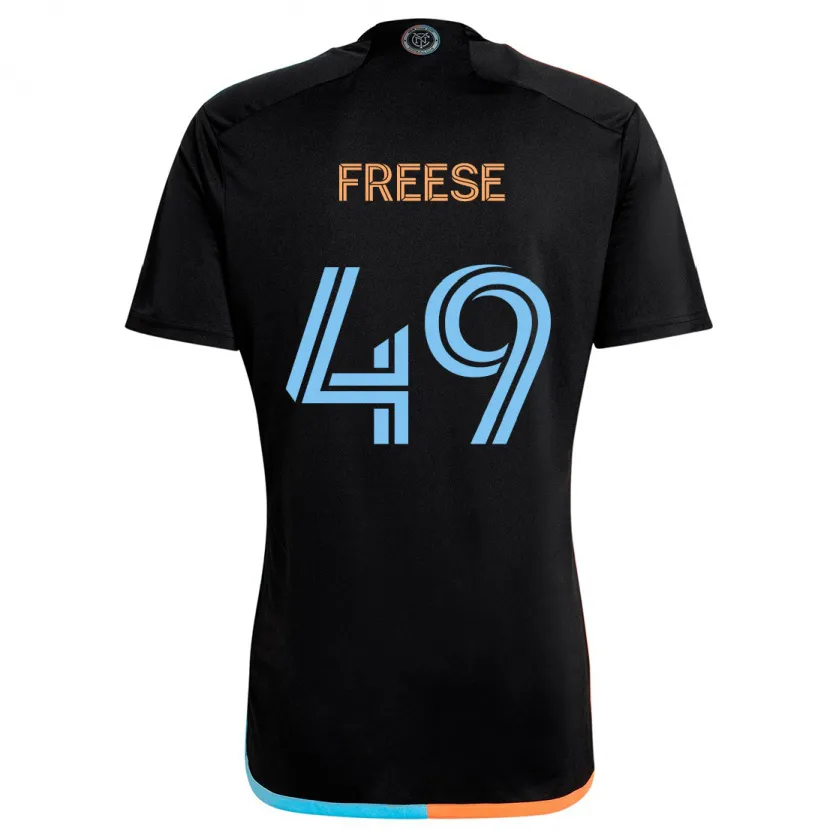 Danxen Kinder Matt Freese #49 Schwarz Orange Blau Auswärtstrikot Trikot 2024/25 T-Shirt Schweiz