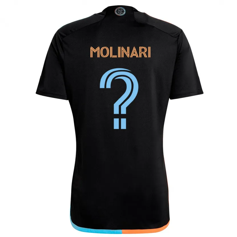 Danxen Kinder Peter Molinari #0 Schwarz Orange Blau Auswärtstrikot Trikot 2024/25 T-Shirt Schweiz